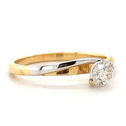 Solitaire Engagement Dual Tone Ring