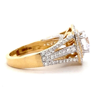 Round Solitaire Halo Diamond Ring