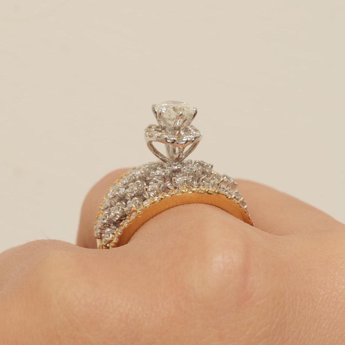 Solitaire Broad Natural Diamond Ring