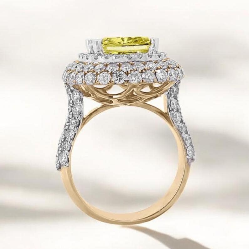 Yellow Sapphire Statement Diamond Ring