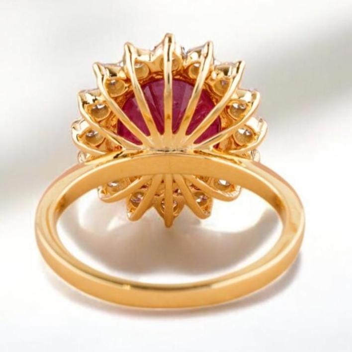 Oval Ruby Diamond Ring