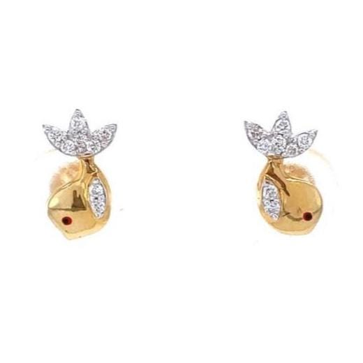 Kids Fish Diamond Stud Earrings