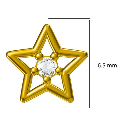 Kids Hollow Star Diamond Stud Earrings