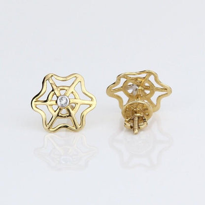 Kids Spider Web Diamond Stud Earrings