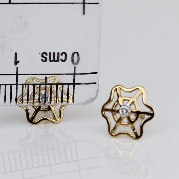 Kids Spider Web Diamond Stud Earrings