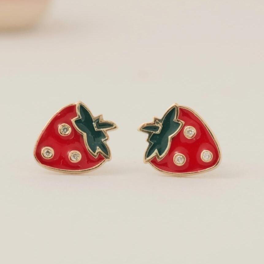 Strawberry Diamond Kids Studs