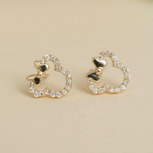 Kids Minnie Mouse Natural Diamond Earrings