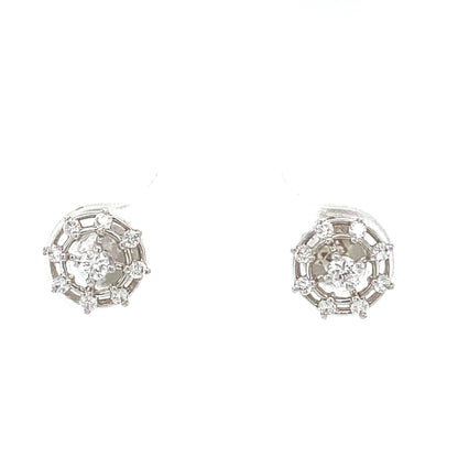 Kids Wheel Diamond Stud Earrings