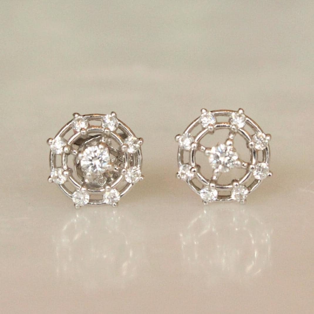 Kids Wheel Diamond Stud Earrings