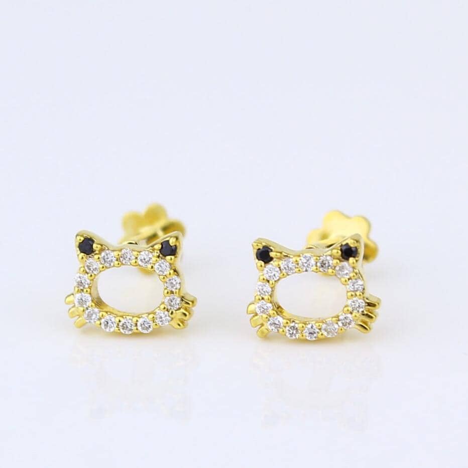 Kids Frog Diamond Stud Earrings