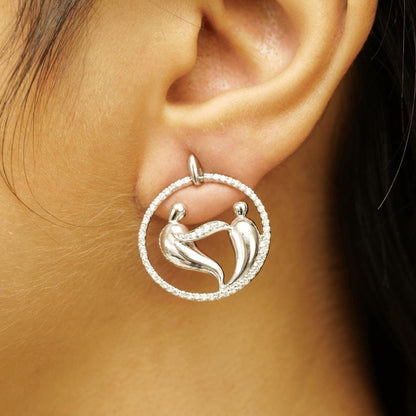 Mother Child Stud Earrings
