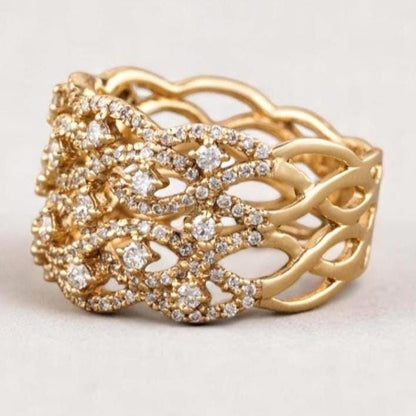 Criss Cross Diamond Ring