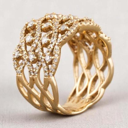 Criss Cross Diamond Ring