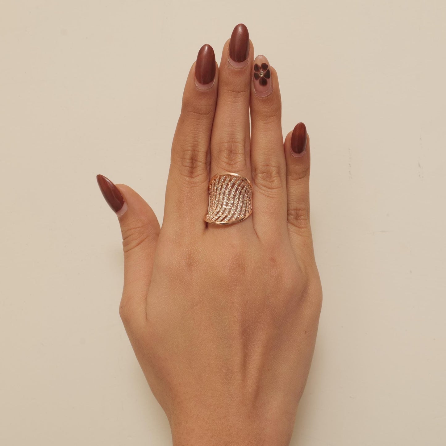 Wide Diamond Ring
