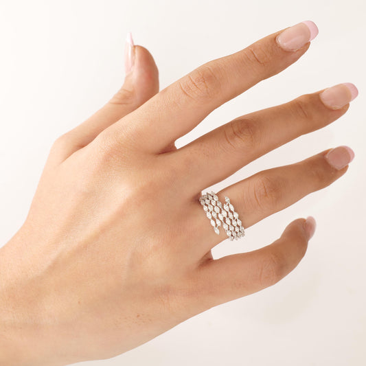 Marquise Wide Diamond  Ring