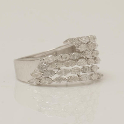 Marquise Wide Diamond  Ring