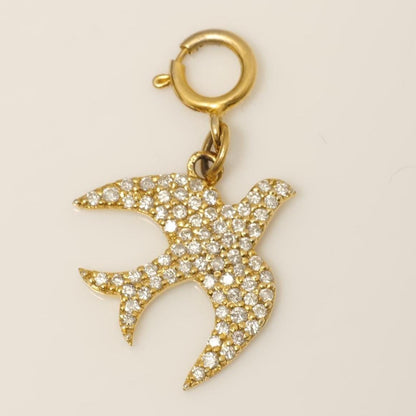 Bird Natural Diamond Cluster Minimalistic Charm