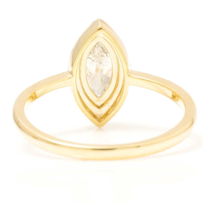 Marquise Diamond Enamel Halo Ring