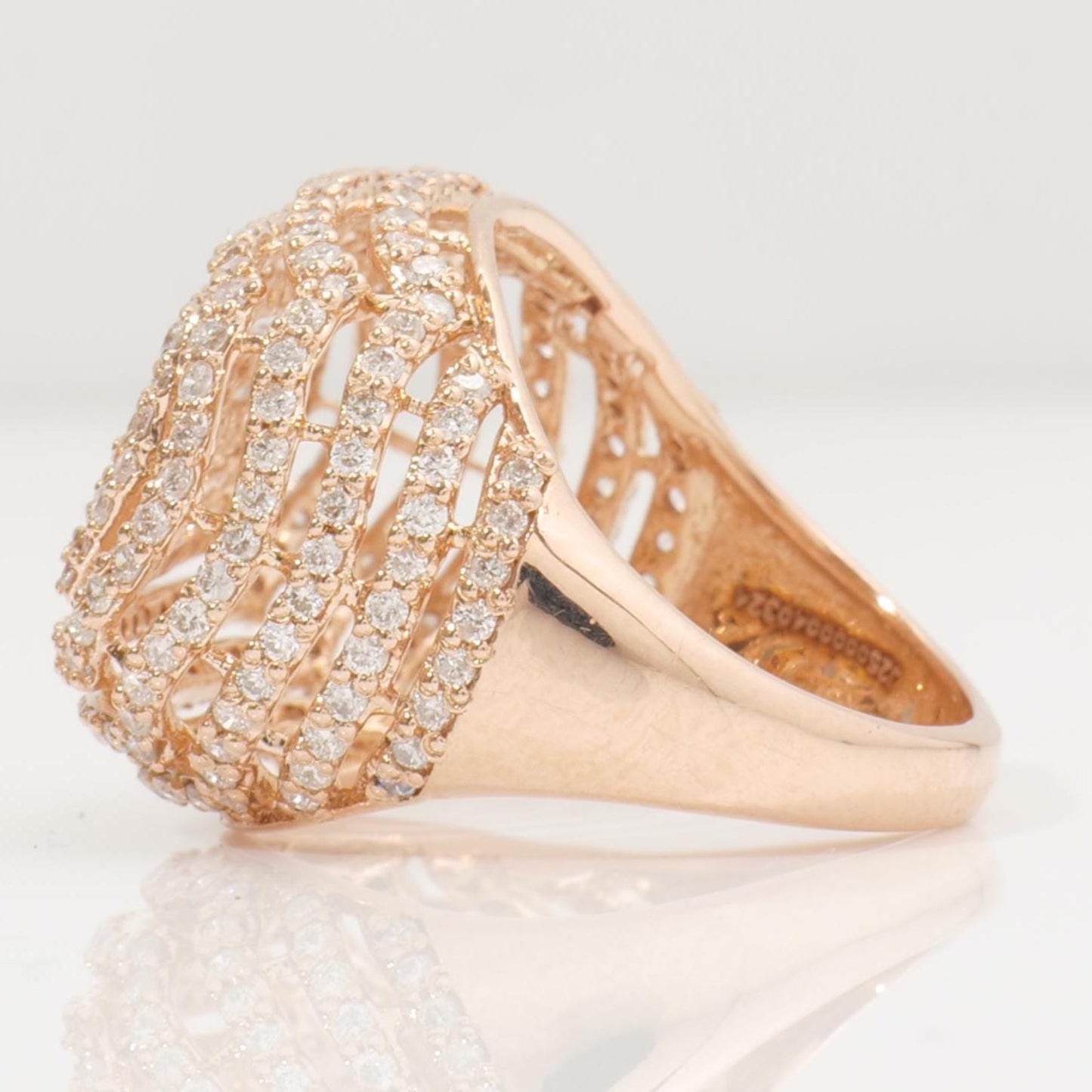 Concentric Oval Diamond Ring
