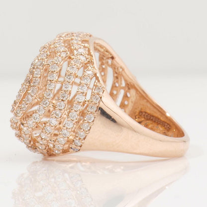 Concentric Oval Diamond Ring
