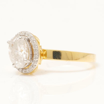 Oval Halo Solitaire Diamond Ring