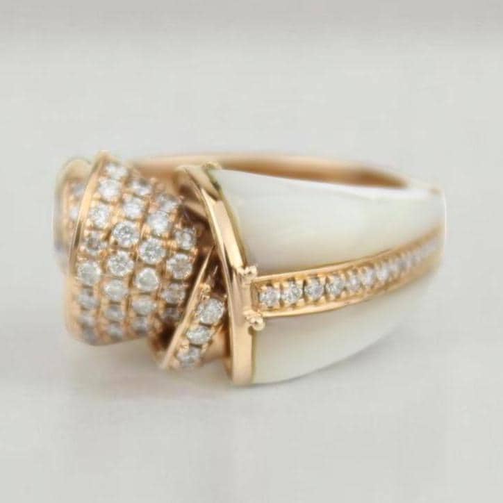 Mother of Pearl Diamond Ring
