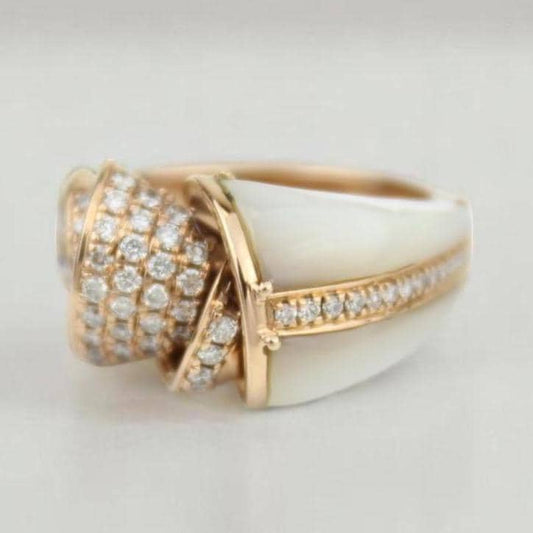 Mother of Pearl Diamond Ring