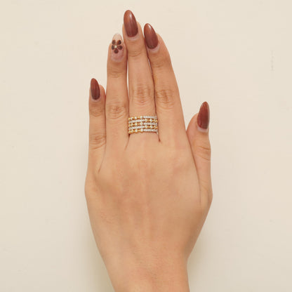 Wide Natural Diamond Eternity Band Ring