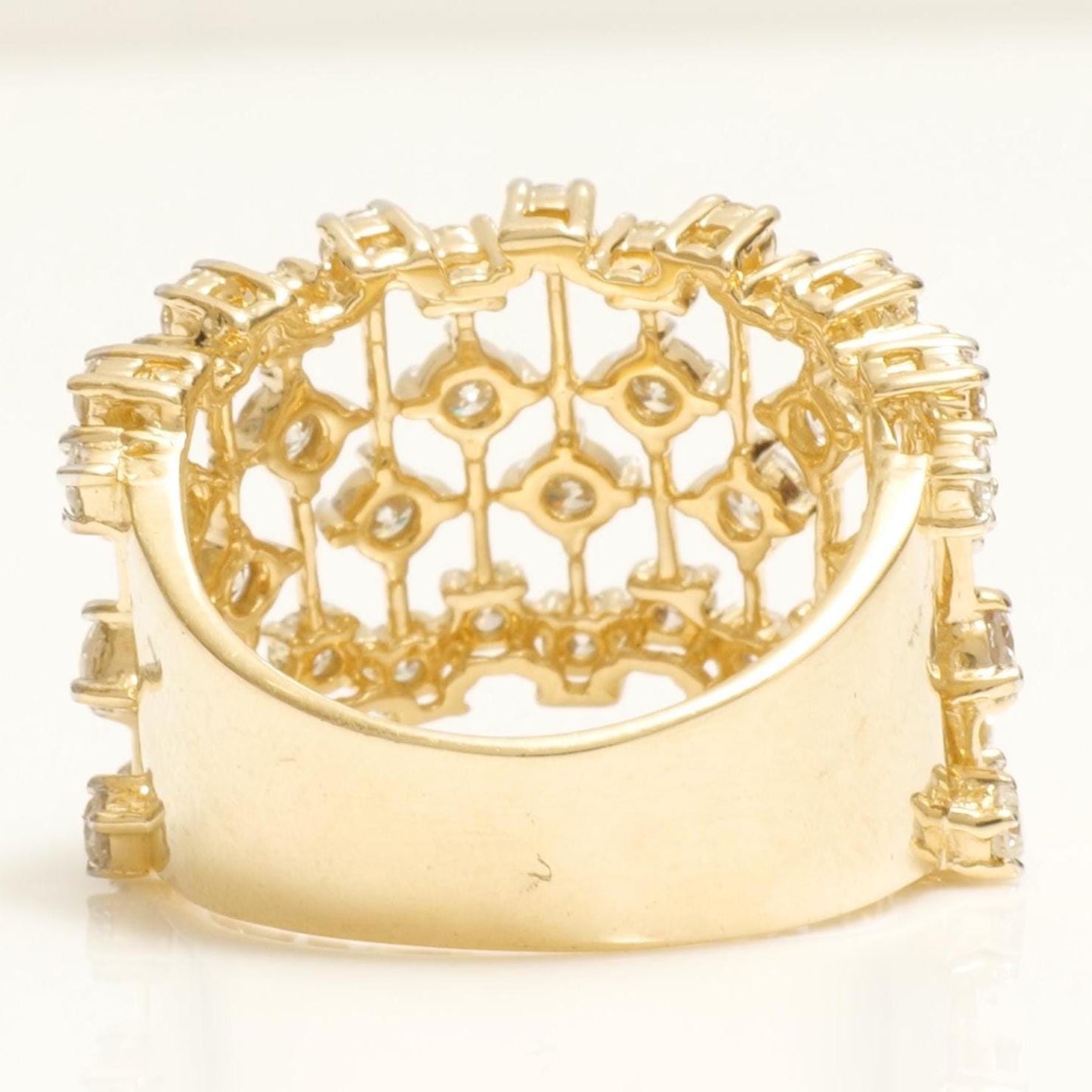 Starburst Celestial Natural Diamond Wide Ring