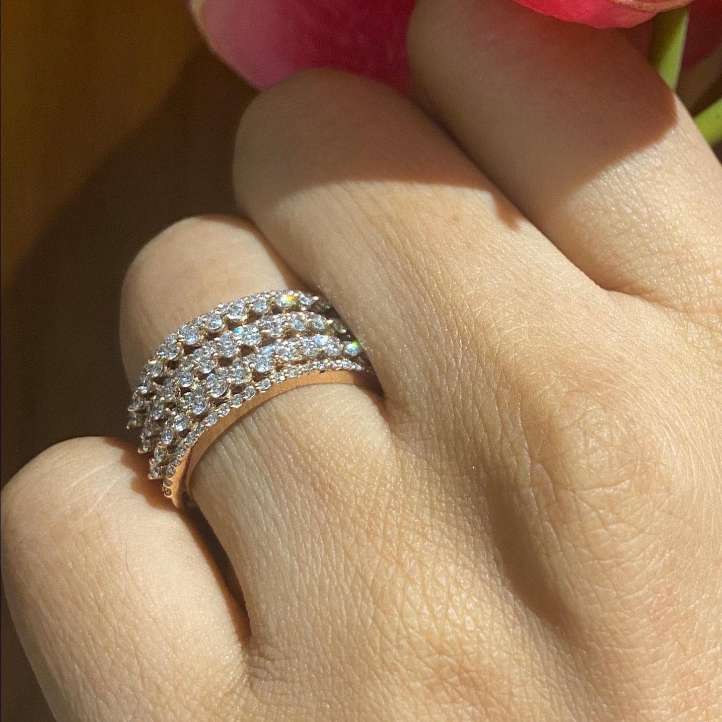Eternity Diamond Wide Band Ring