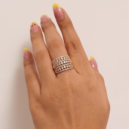 Wide Natural Diamond Eternity Ring
