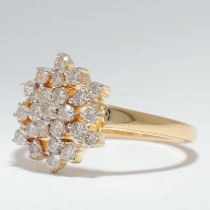 Cluster Snowflakes Diamond Ring