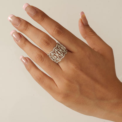 Marquise Wide Diamond Band Ring