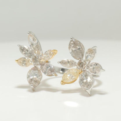 Floral Marquise Diamond Ring