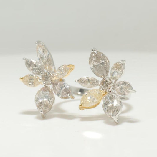 Floral Marquise Diamond Ring