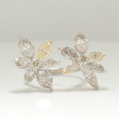 Floral Marquise Diamond Ring