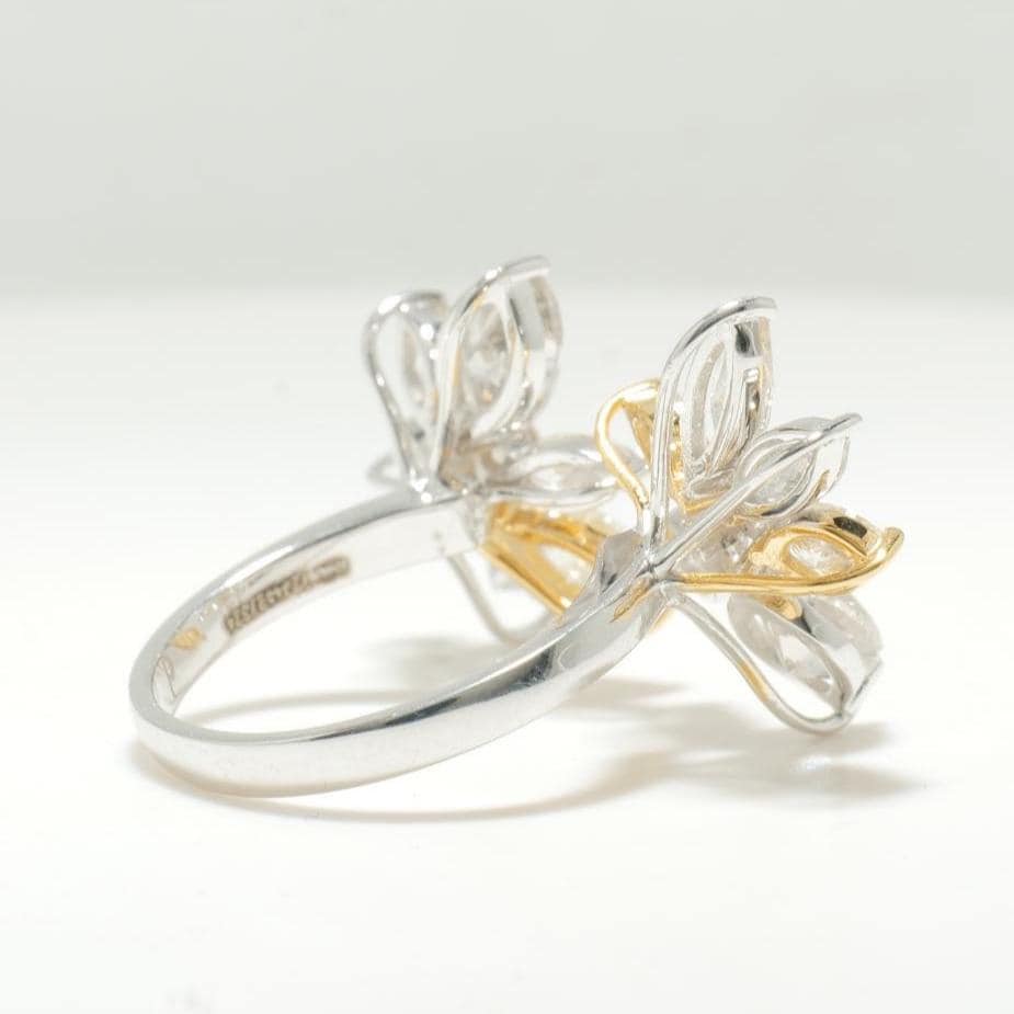 Floral Marquise Diamond Ring