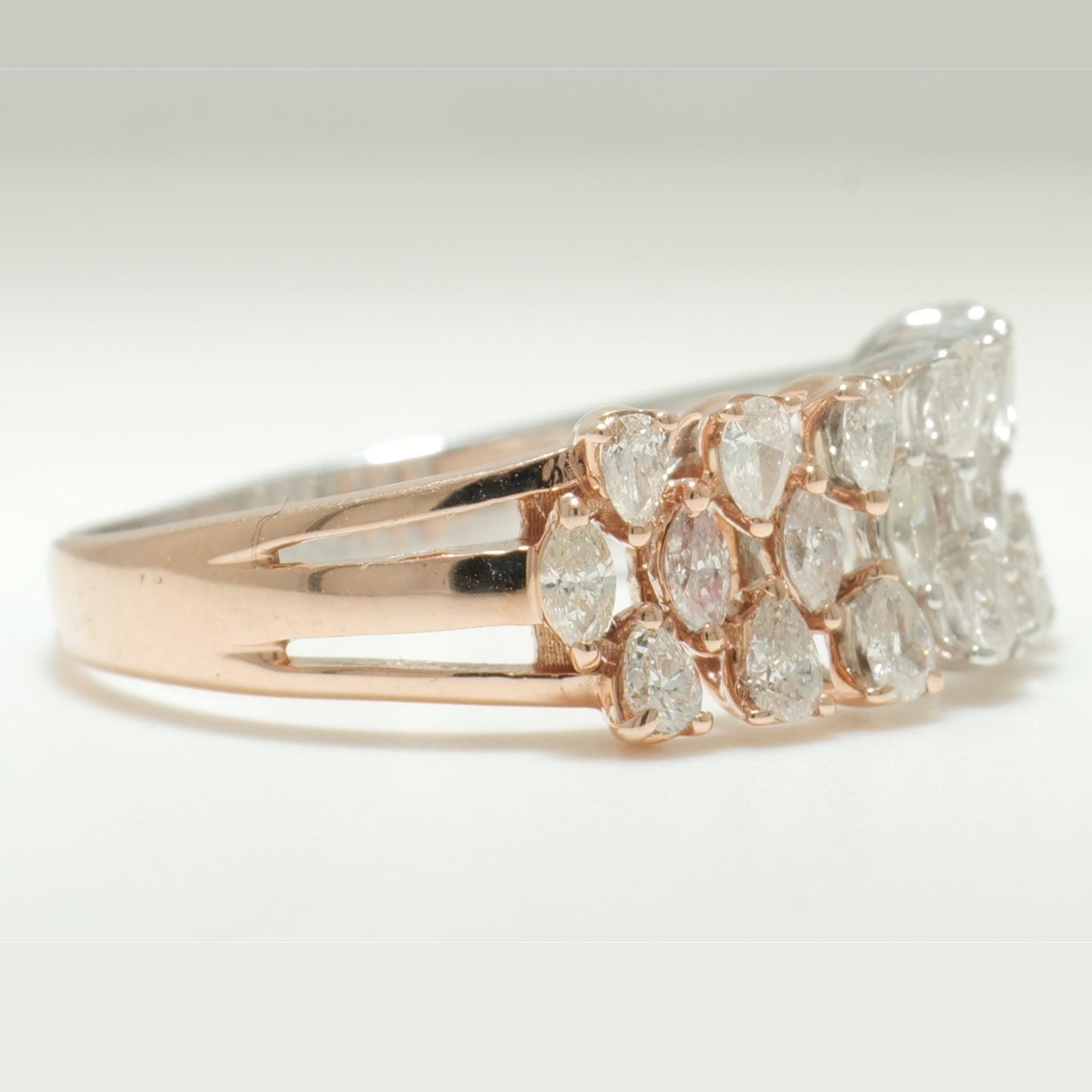 Pear & Marquise Diamond Band Ring