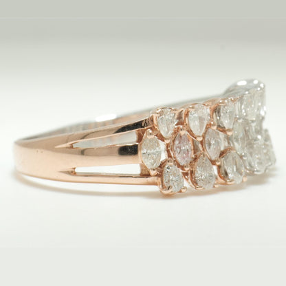 Pear & Marquise Diamond Band Ring