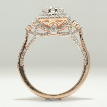 Cushion Cluster Diamond Ring