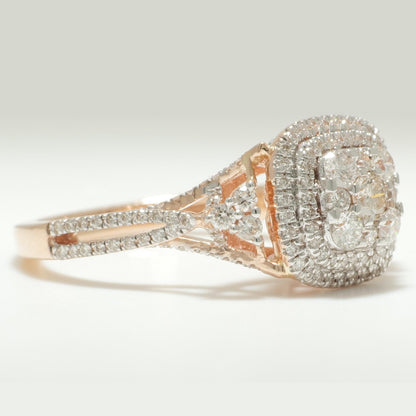 Cushion Cluster Diamond Ring