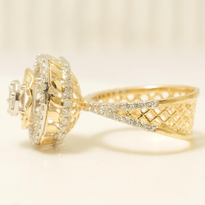 Halo Cluster Diamond Ring