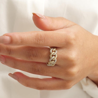 Miami Cuban Diamond Ring