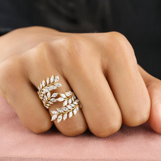 Marquise Branches & Leaves Diamond Ring