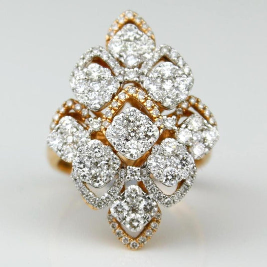 Cocktail Halo Diamond Ring