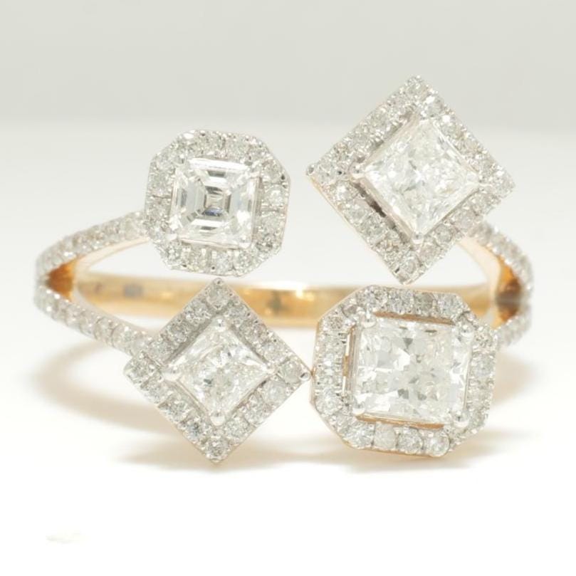Diamond Open Cuff Ring