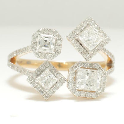 Diamond Open Cuff Ring