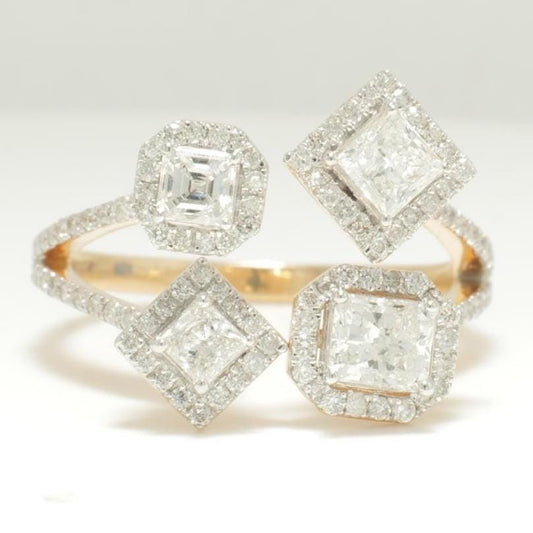 Diamond Open Cuff Ring