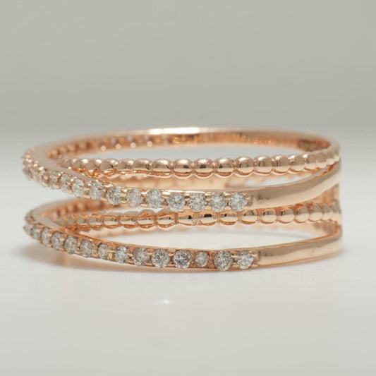 Twist Diamond Band Ring