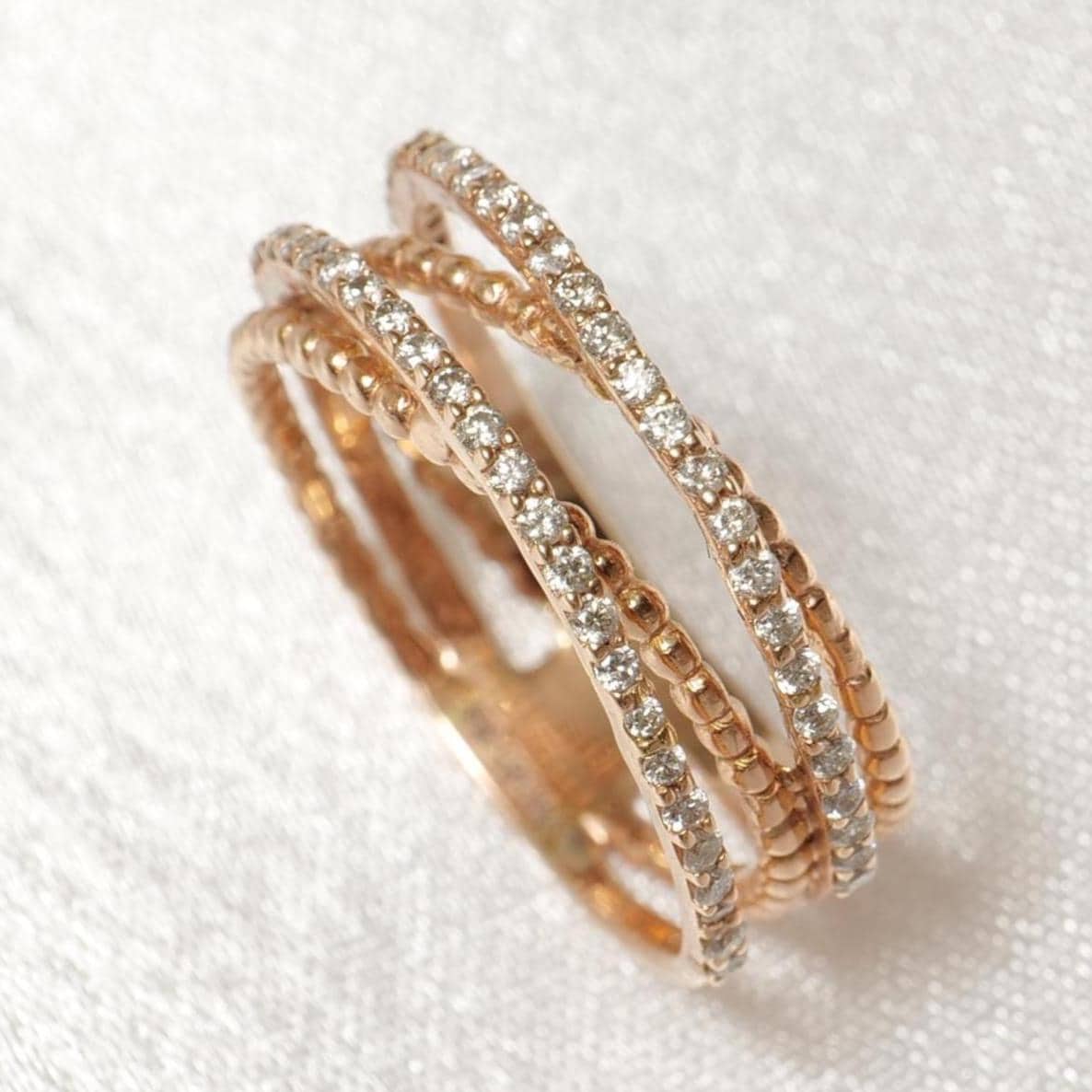 Twist Diamond Band Ring